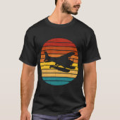 Zonsondergang Vliegtuig Vliegend Piloot Seaplane A T-shirt (Voorkant)