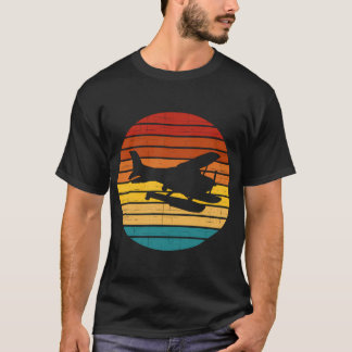 Zonsondergang Vliegtuig Vliegend Piloot Seaplane A T-shirt