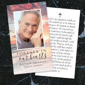 Zonsondergang voor altijd in onze harten Memorial  Visitekaartje