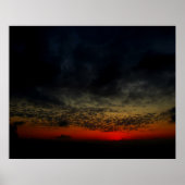 Zonsondergang voor de storm poster (Voorkant)