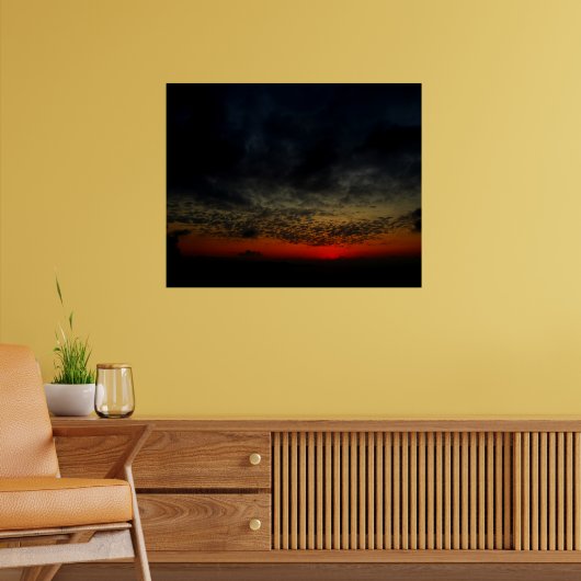 Zonsondergang voor de storm poster (Woonkamer 2)