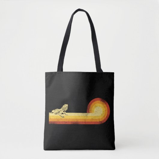 zonsondergang voor Drakenretro Tote Bag (Voorkant)
