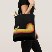 zonsondergang voor Drakenretro Tote Bag (Dichtbij)