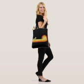 zonsondergang voor Drakenretro Tote Bag (Op model)