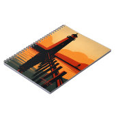 Zonsondergang Vuurtoren Silhouet Notitieboek (Linkerzijde)