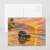 Zonsondergang Wandelpad Ansichtkaart Briefkaart (Voorkant / Achterkant)