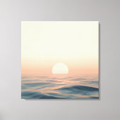 Zonsondergang wandkunst – Vredige Boho-landschap o Canvas Afdruk (Voorkant)