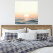 Zonsondergang wandkunst – Vredige Boho-landschap o Canvas Afdruk (Insitu (Slaapkamer))