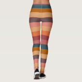Zonsondergang Watercolor Strepen Leggings (Achterkant)