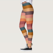 Zonsondergang Watercolor Strepen Leggings (Links)