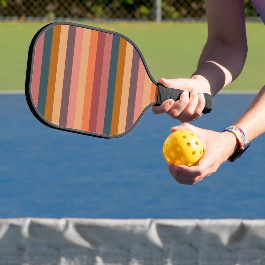 Zonsondergang Watercolor Strepen Pickleball Paddle (Insitu)