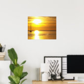 Zonsondergang wateren poster (Thuiskantoor)