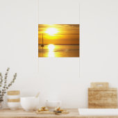 Zonsondergang wateren poster (Keuken)