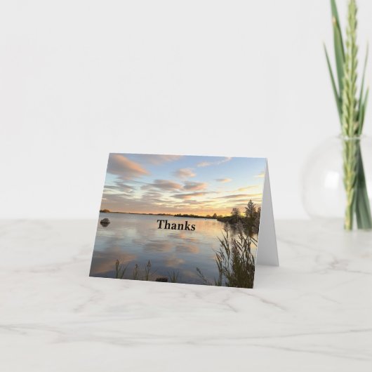Zonsondergang Waterlandschap Bedankbrief Bedankkaart (Voorkant)
