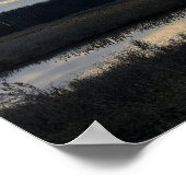 Zonsondergang Waterlandschap Poster (Hoek)