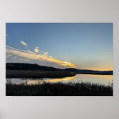 Zonsondergang Waterlandschap Poster (Voorkant)