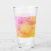 Zonsondergang Waterverf Marmer Glas Cup (Achterkant)