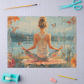 Zonsondergang Weide Meditatie met Vlinders (2) Tissuepapier (Craft)