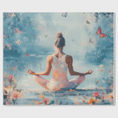 Zonsondergang Weide Meditatie met Vlinders (3) Cadeaupapier (Vlak)