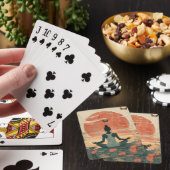 Zonsondergang Weide Meditatie met Vlinders (5) Pokerkaarten (Insitu)