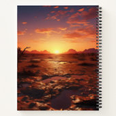 zonsondergang woestijnlandschap notitieboek (Achterkant)