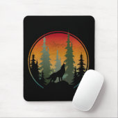 Zonsondergang Wolf Natuur Landschap Muismat (Met muis)
