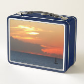 Zonsondergang Wolken en Zeilboot Zeegezicht (Achterkant)
