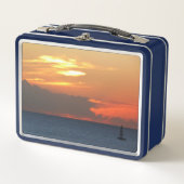 Zonsondergang Wolken en Zeilboot Zeegezicht (Voorkant)