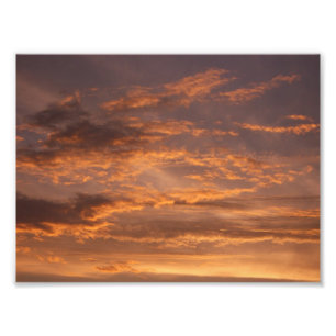 Zonsondergang Wolken I Kleurrijke Luchtfotografie Foto Afdruk