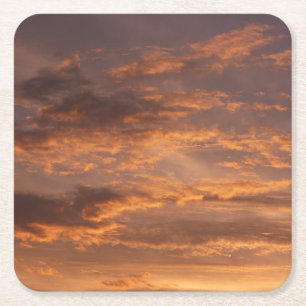 Zonsondergang Wolken I Kleurrijke Luchtfotografie Kartonnen Onderzetters