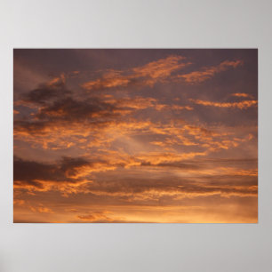 Zonsondergang Wolken I Kleurrijke Luchtfotografie Poster