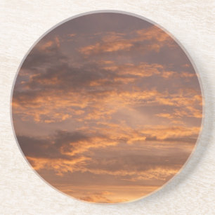 Zonsondergang Wolken I Kleurrijke Luchtfotografie Zandsteen Onderzetter