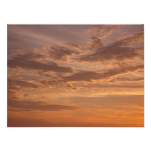 Zonsondergang Wolken II Pastel Abstracte Natuur Foto Afdruk
