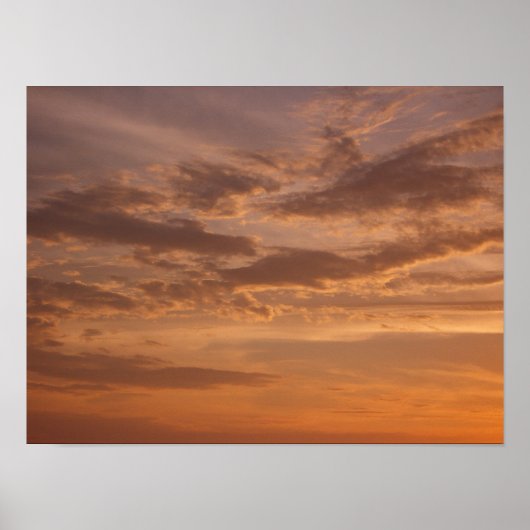Zonsondergang Wolken II Pastel Abstracte Natuur Poster (Voorkant)