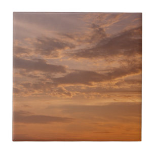 Zonsondergang Wolken II Pastel Abstracte Natuur Tegeltje