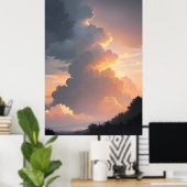 zonsondergang-wolkenlandschap poster (Thuiskantoor)