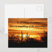 Zonsondergang Wonderen  Briefkaart (Voorkant / Achterkant)