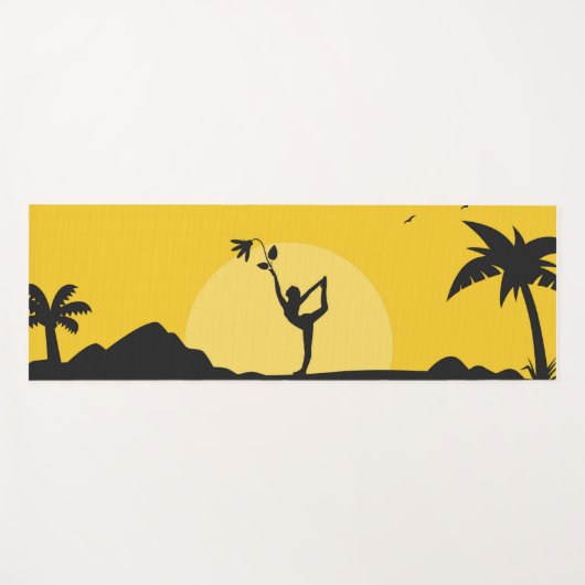 Zonsondergang Yoga Mat aan Zee (Voorkant (horizontaal))