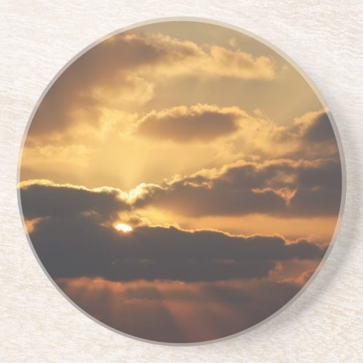 Zonsondergang Zandsteen Onderzetter (Voorkant)