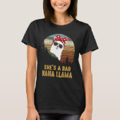  zonsondergang Ze is een slechte Nana Llama Moeder T-shirt (Voorkant)