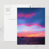 Zonsondergang Zee Ansichtkaart Briefkaart (Voorkant / Achterkant)