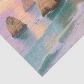 Zonsondergang Zee Grot Paradijs Tissuepapier (Detail)