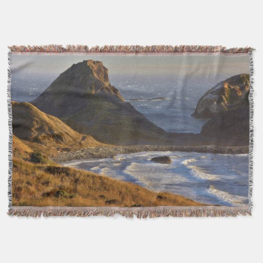 Zonsondergang, Zee Stapel, Sisters, Oregon Kust Deken (Voorkant)