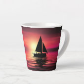 Zonsondergang, Zee, Zeilboot-39186 Latte Mok (Rechterhoek)