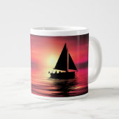 Zonsondergang, Zee, Zeilboot Grote Koffiekop (Voorkant rechts)