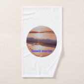 Zonsondergang zeebodem schoonheid bad handdoek (Handdoek)