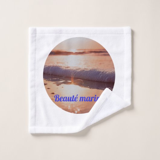 Zonsondergang zeebodem schoonheid bad handdoek (Wasdoekje)