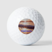 Zonsondergang zeemanschap schoonheid golfballen (Voorkant)