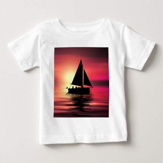 Zonsondergang, zeilboot in het Zee-39186 (Voorkant)