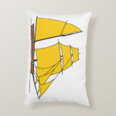 Zonsondergang zeilboot kussen (Achterkant (Verticaal))